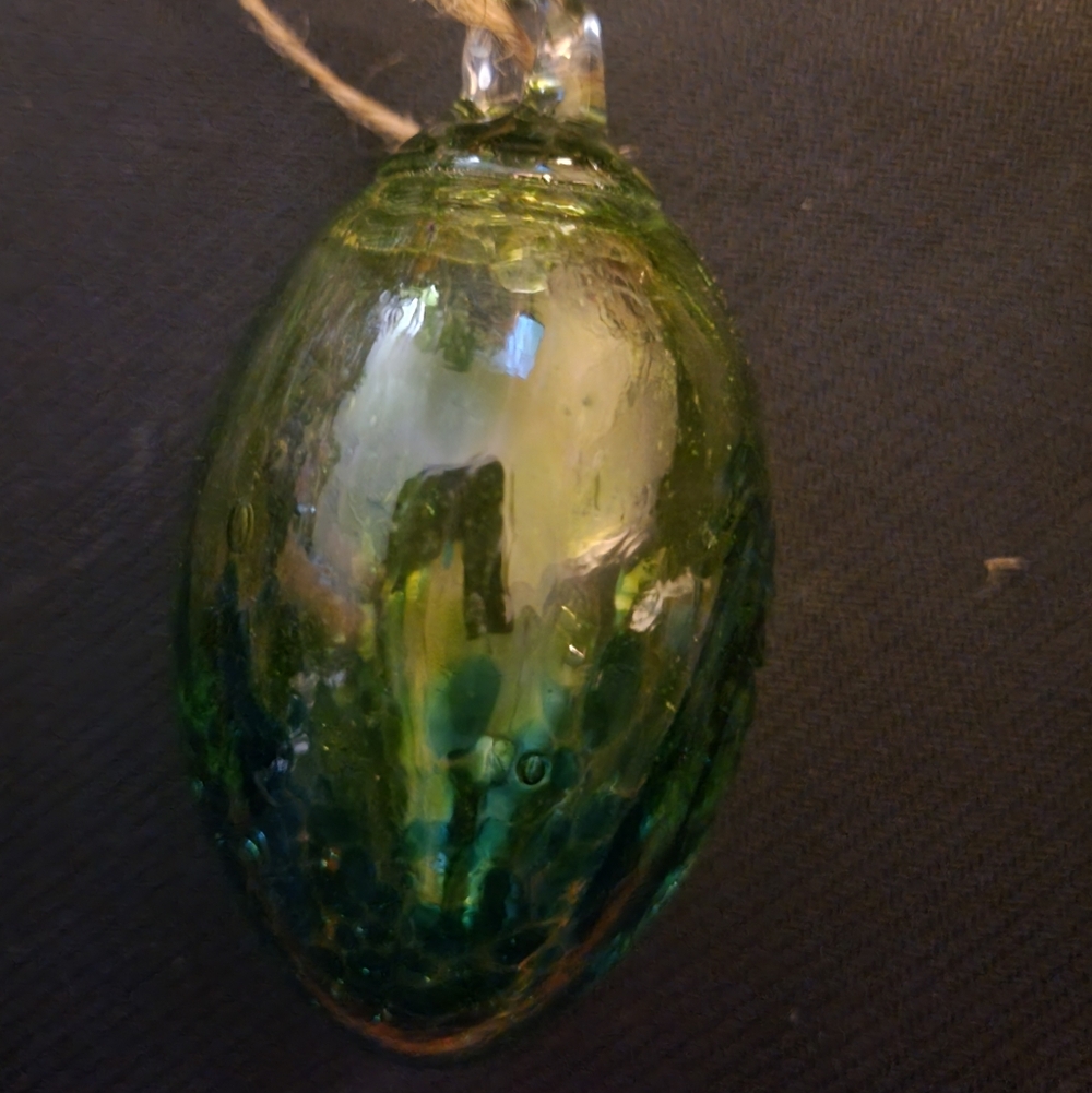 ☆NIB (6) Hand-blown Glass Egg Shape Ornaments Art Speckled & Swirled Patterns - Picture 13 of 16